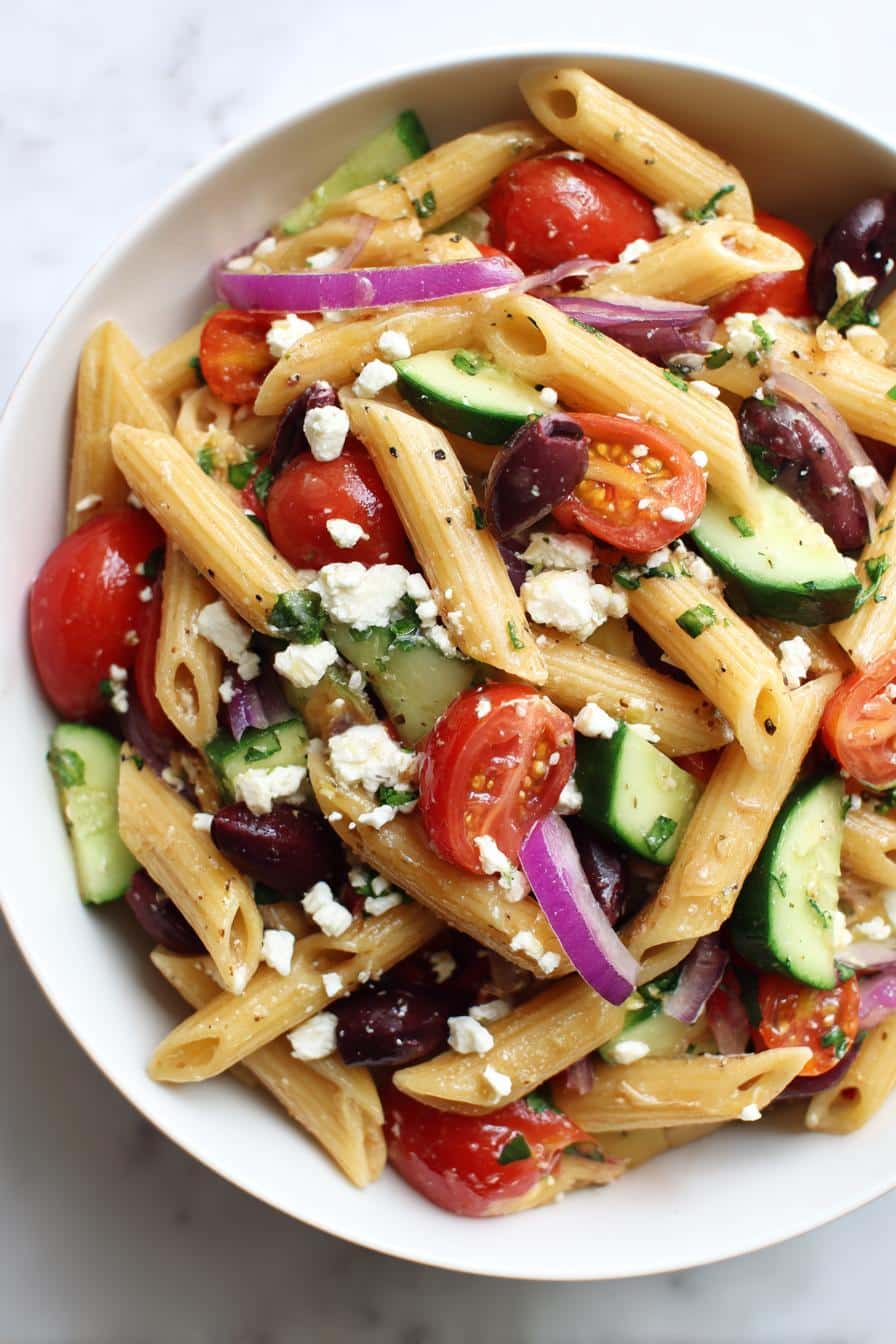 Irresistible Greek Pasta Salad: Fresh Flavors & Family Favorite